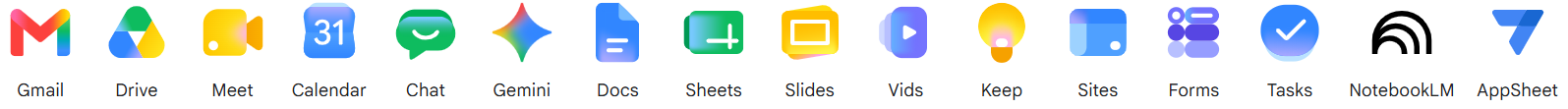 Google Workspace ツールアイコン