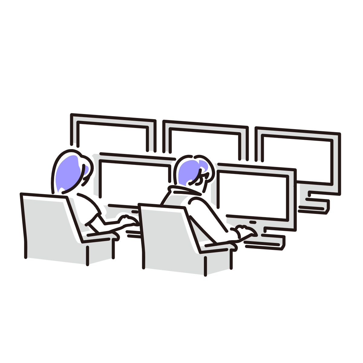 PC入れ替え作業のイラスト